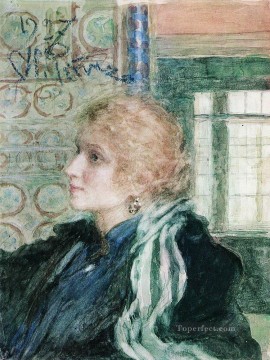  Shin Art Painting - portrait of maria klopushina 1925 Ilya Repin